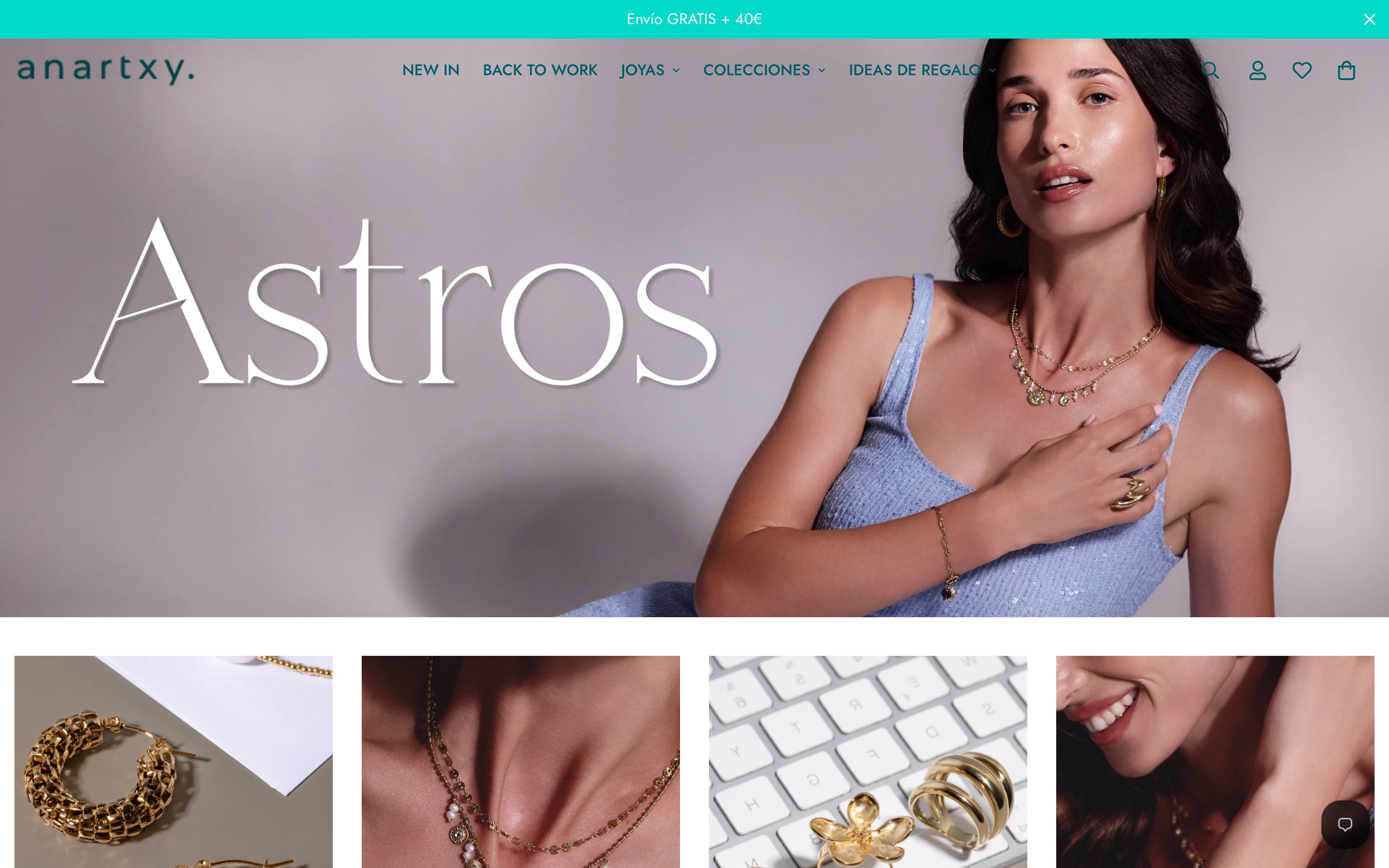 Anartxy. Ecommerce con Shopify, catálogo y experiencia de marca.